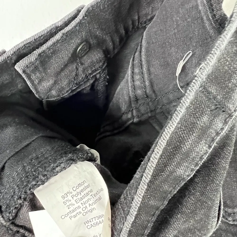 Tall 9" High-Riser Skinny Skinny Jeans in Black Frost Size 25 T T704 - Image 11