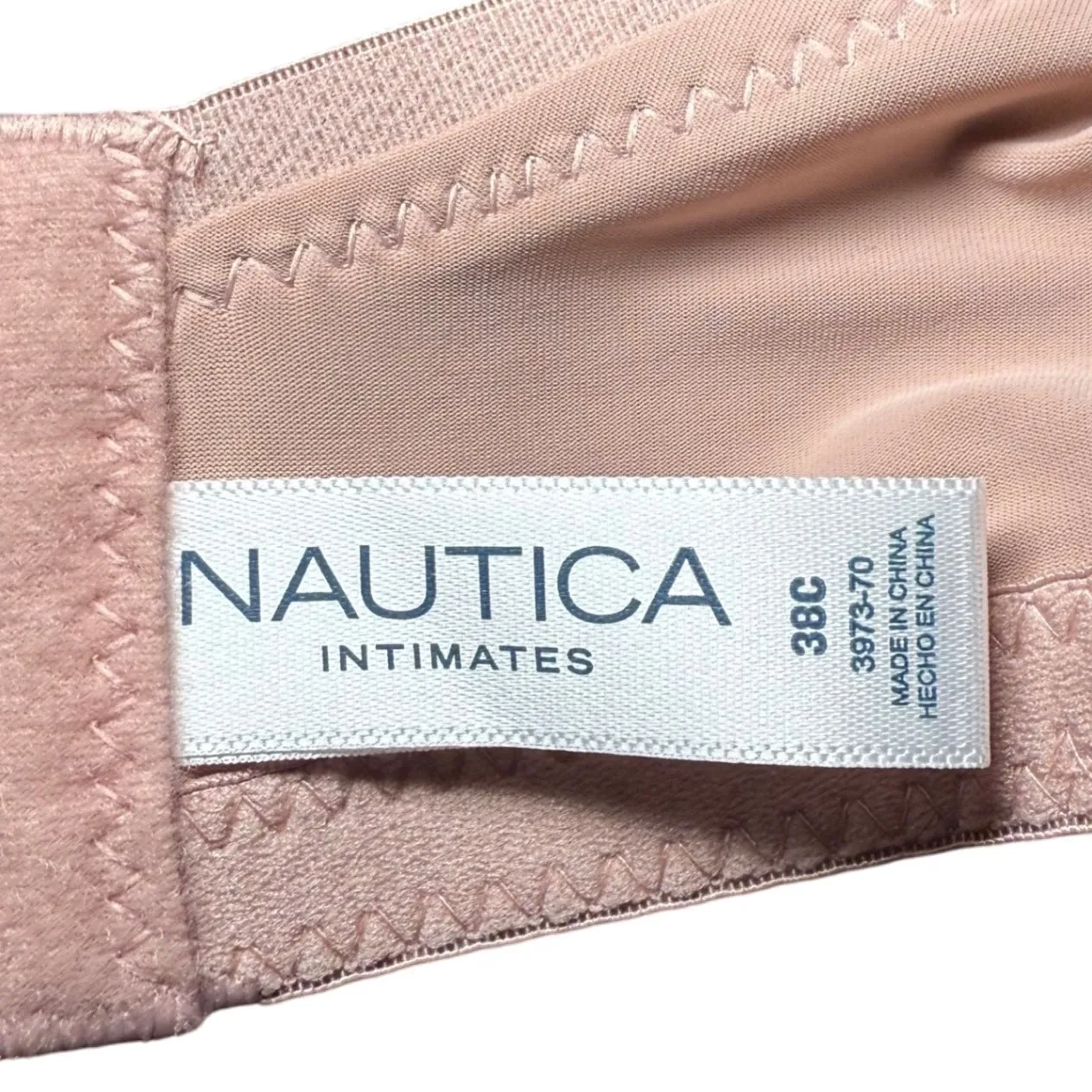 Nautica Intimates Full Coverage Bra Pink 38C Wireless Comfort Everyday Support - Image 2