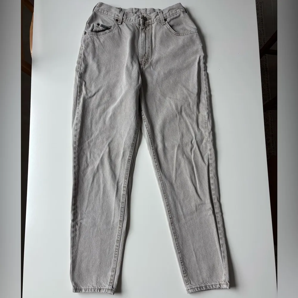 VTG‎ Lee Riders High Waist Vintage MOM Gray Tapered Denim Jeans Size 12 M - Image 4