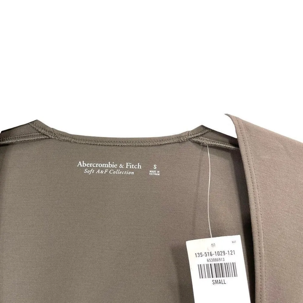 NEW Abercrombie & Fitch Long-Sleeve Cotton Seamless Fabric Squareneck Bodysuit S - Image 6