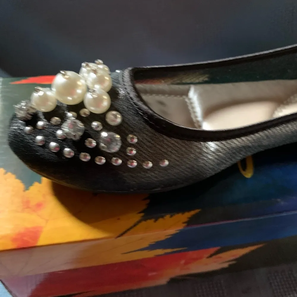 Italina by Summer Rio Black Embellished Flat - Image 4