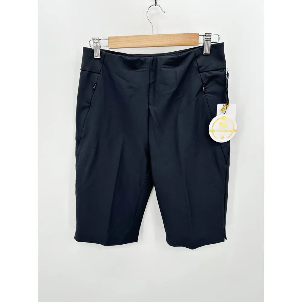 Tail Shorts Women 6 Onyx Black White Label 17" Essentials Golf Pull On Stretch - Image 9