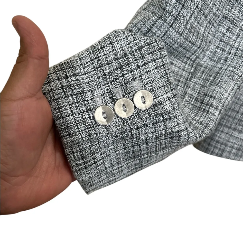 The Limited Scandal Collection Gray Plaid Blazer,Size S,Made in Vietnam - Image 11