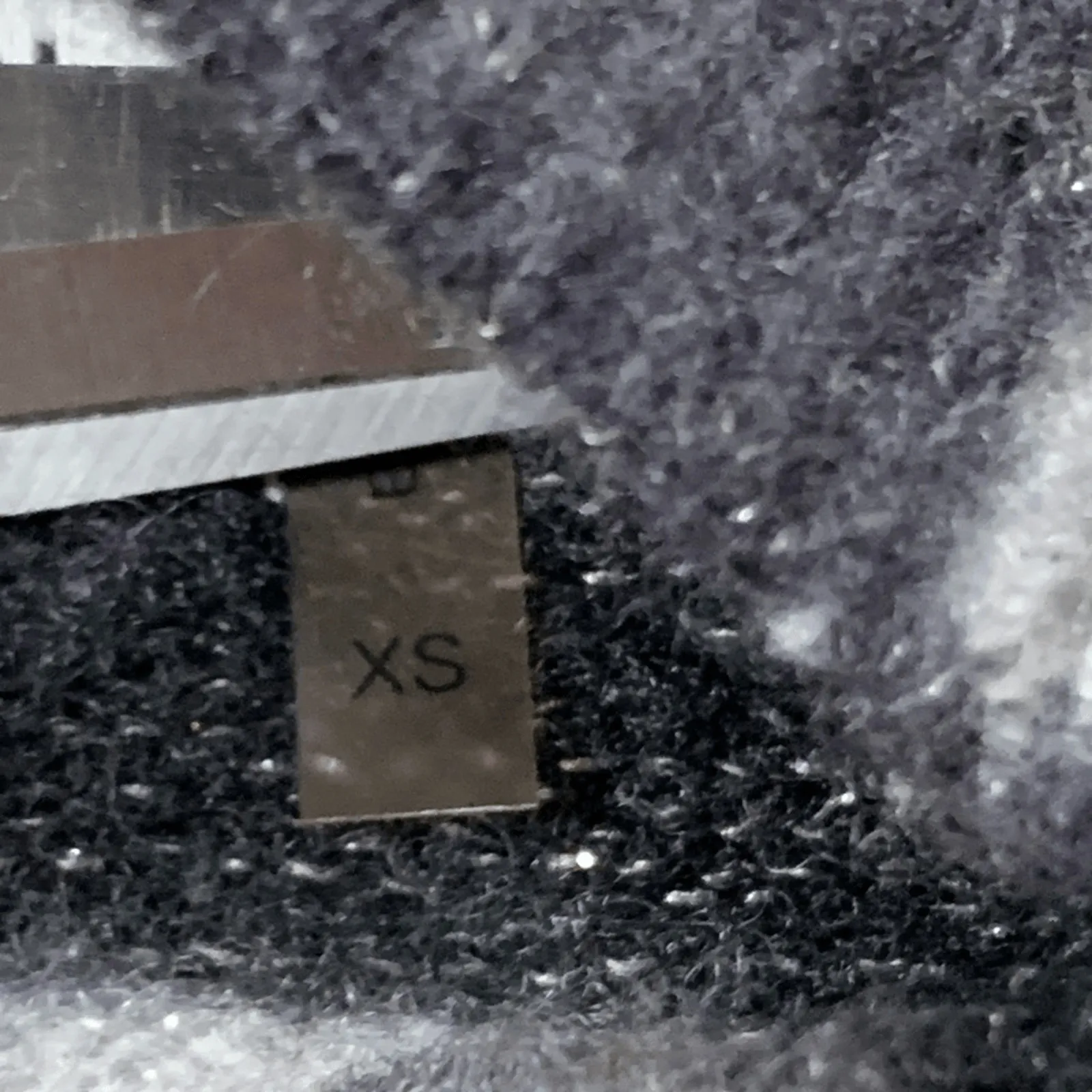 27 Miles Malibu Cashmere Gray Camo Cropped Knit Sweater XS Minimalist Modern - Image 9