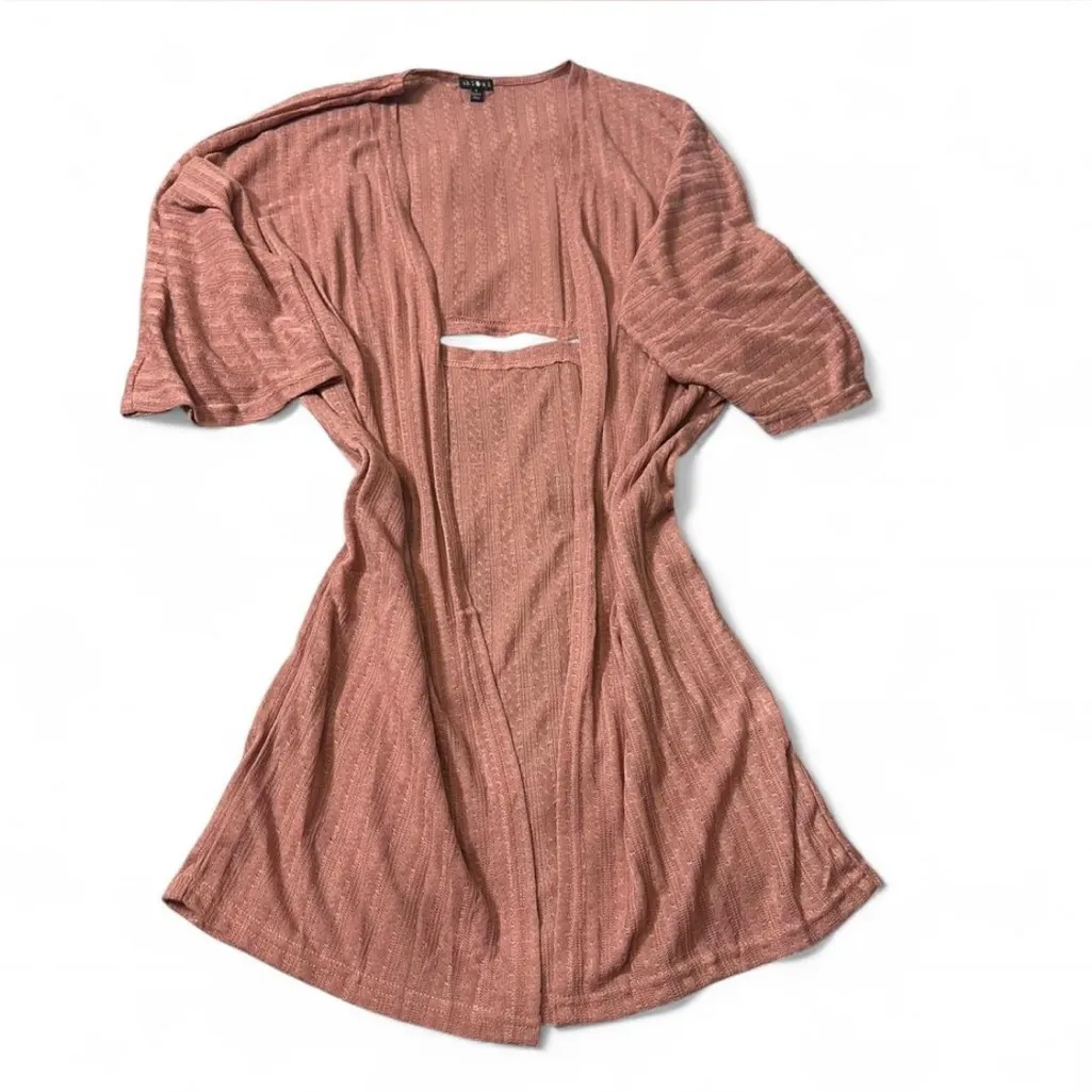 Lightweight Knit Open Cardigan‎ Pink - Image 5