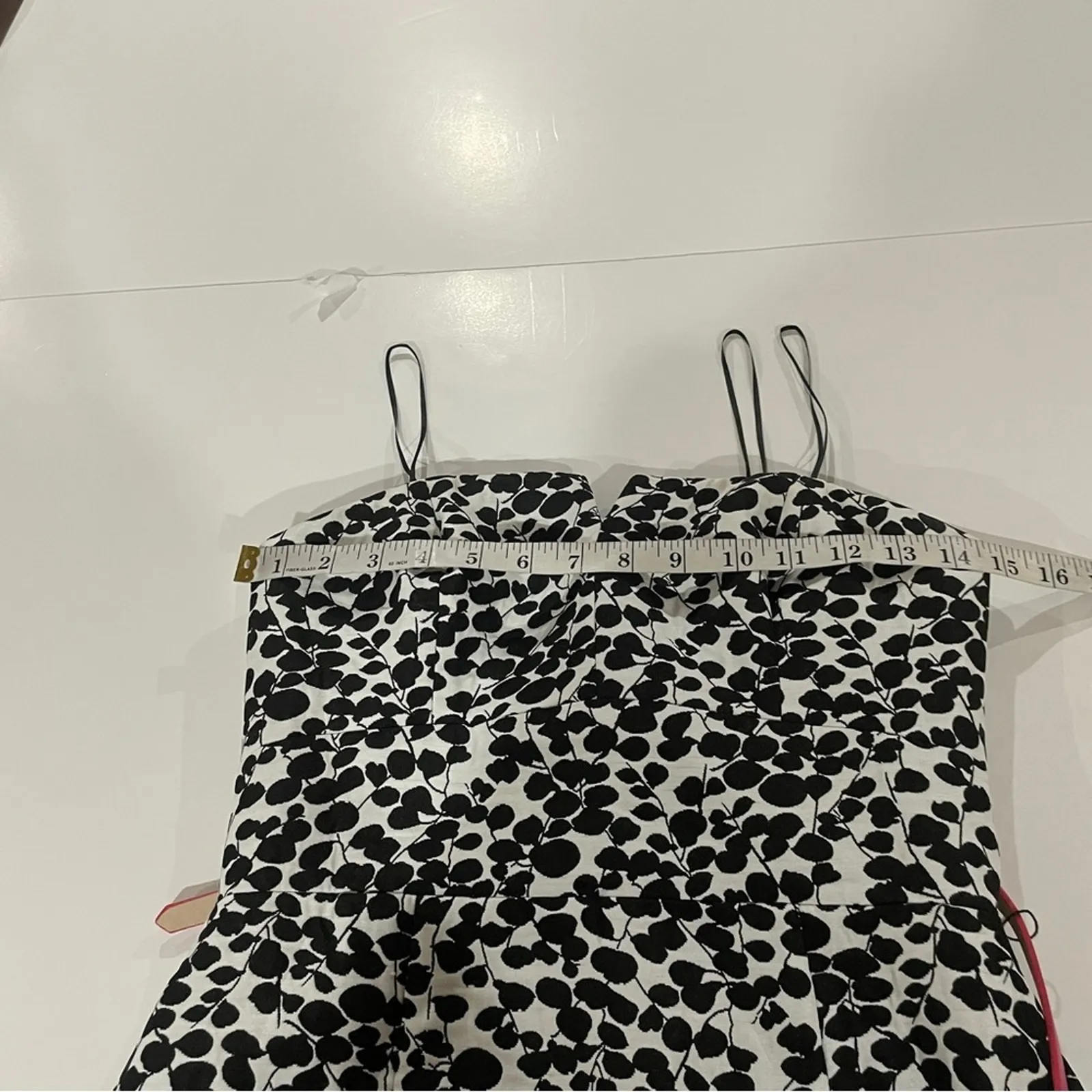 Max & Cleo Black & White Dot Print Belted Strapless Mini Dress Size 4‎ - Image 8