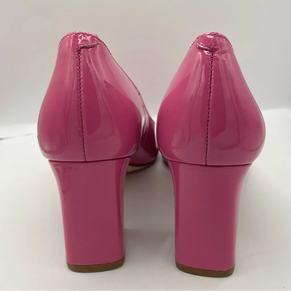 Marc Fisher Zala barbie pink patent leather slip on pointed toe pumps  Size 7.5M - Image 3