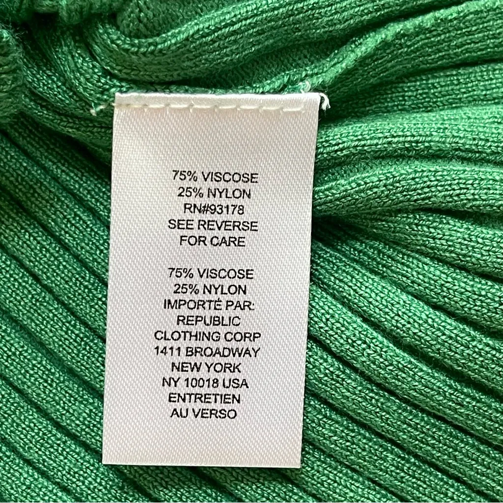 Industry Republic Clothing Lettuce Trim Ribbed Green Cardigan Vest Women Size M Size M - Image 11