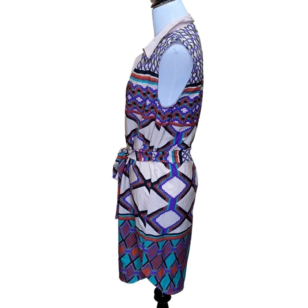 W118 by Walter Baker Geometric Tribal Print Dress S - Image 4
