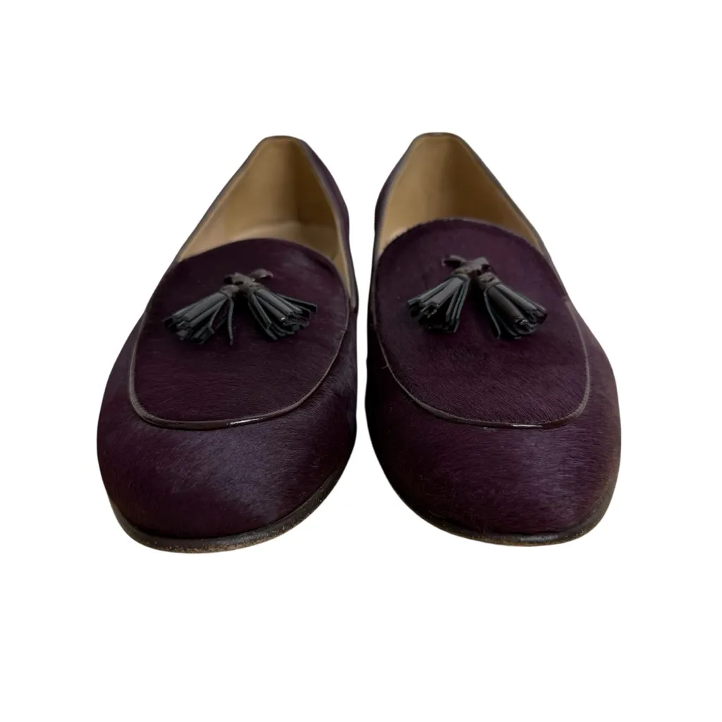 J. Crew Biella Tassel Loafers Deep Aubergine Sz 9 - Image 3