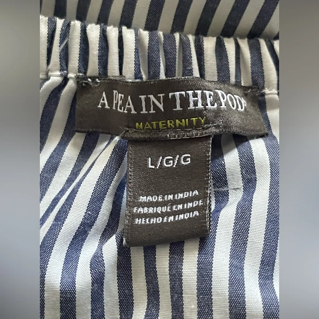 A Pea in the Pod Navy Striped Blouse
Maternity - Image 3