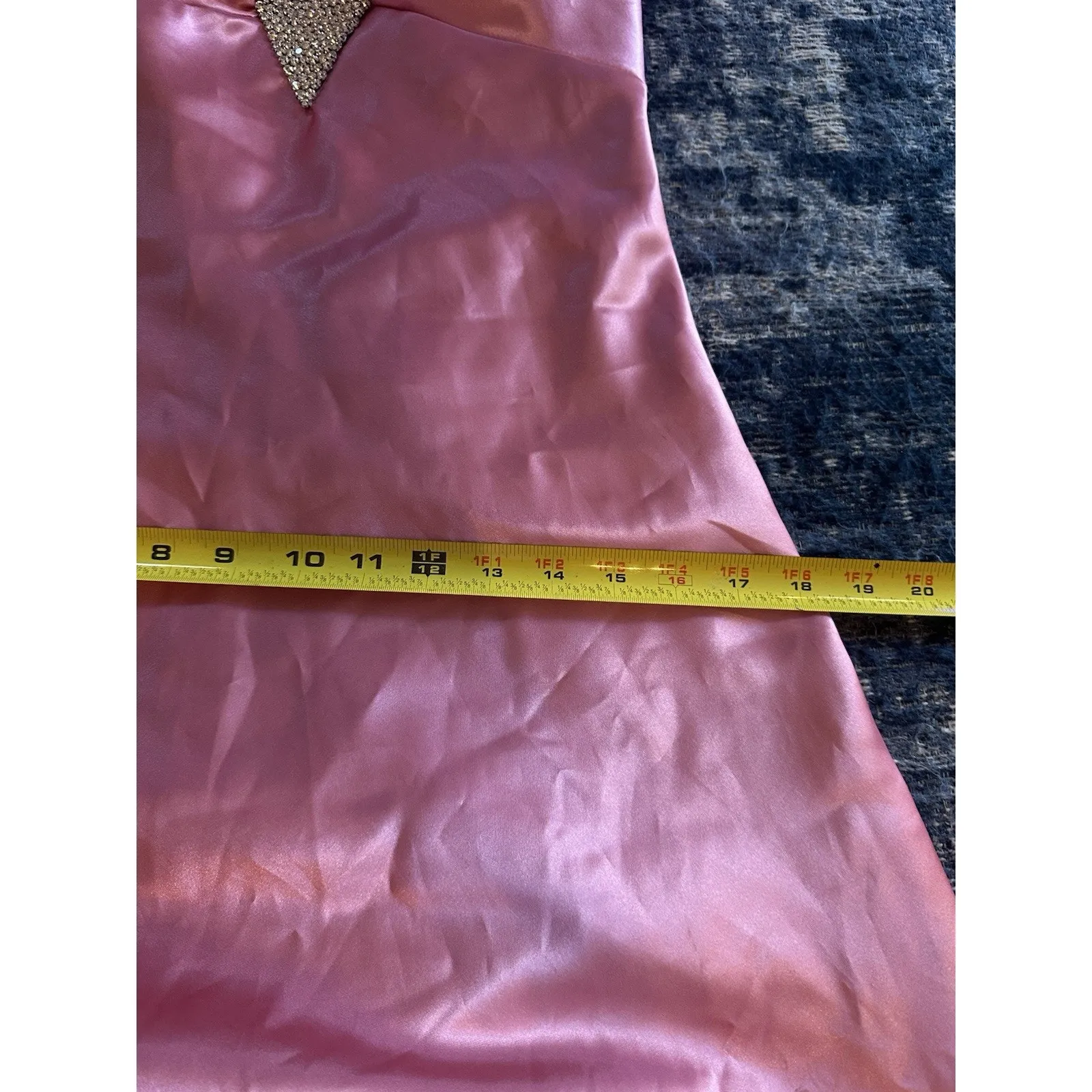 VTG Gunne Sax Halter Formal Gown Size 5 Jessica McClintock Pink Satin Halter EUC - Image 11