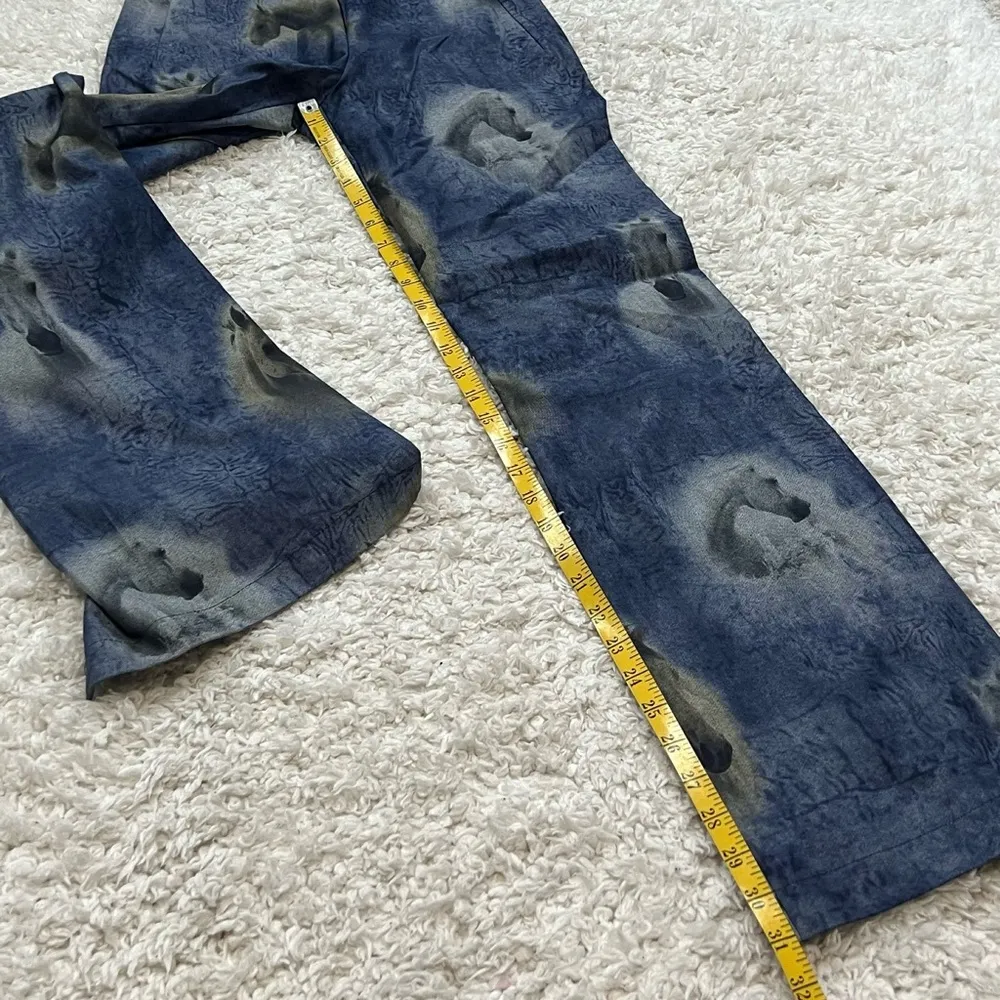 Signé Paris Vintage High Rise Boot Cut Horse Trousers Dress Pants Blue Gray 6 - Image 4