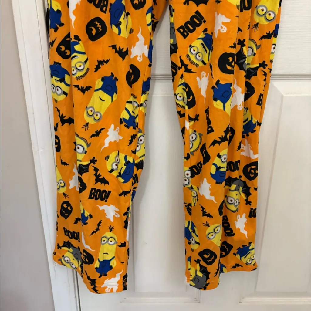 Universal Studios Minions Halloween Fleece Pajama Pants Orange Size XL - Image 3