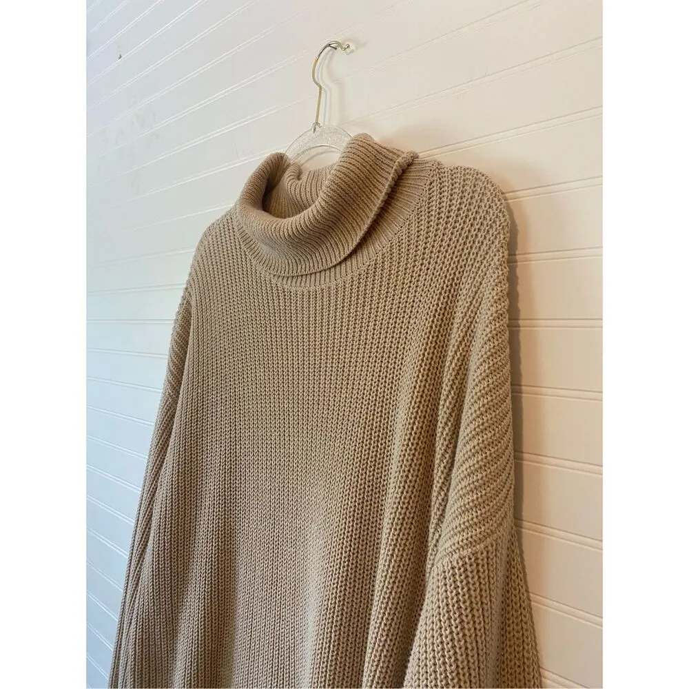 Calvin Klein Tan Oversized Turtleneck Sweater - Image 2