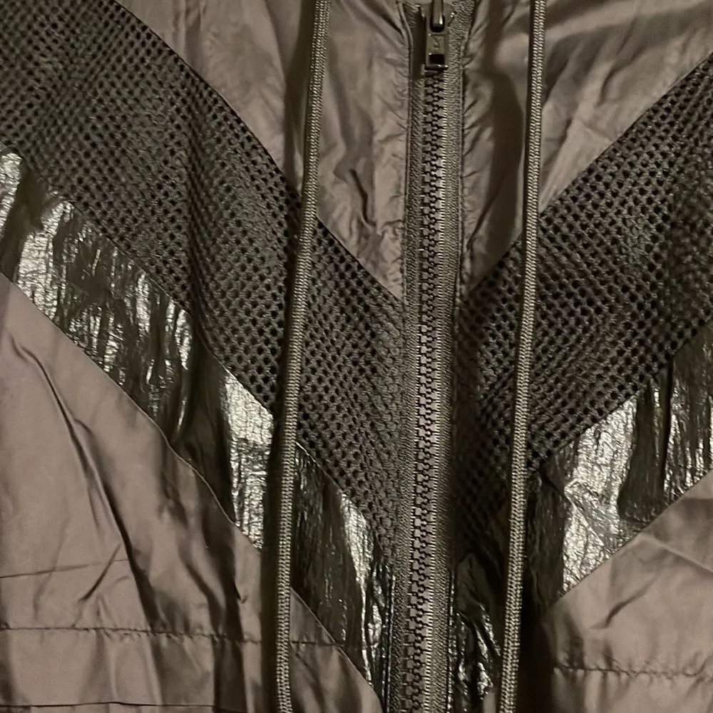 GENERATION LOVE Women’s Black Hooded Mesh Zipper Jacket Size XS - Image 2