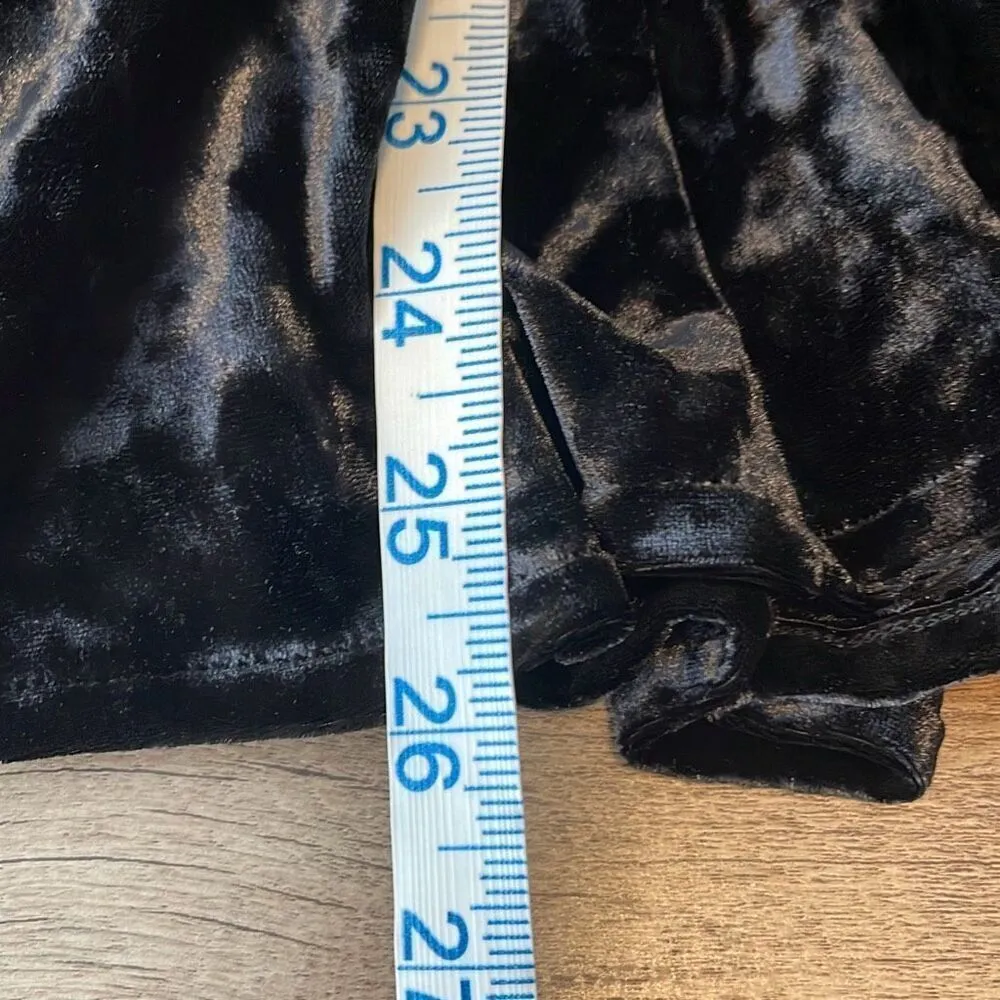 NWOT Vintage New York‎ & Co Womens Crushed Velvet Tiered Midi Skirt Black Small - Image 6