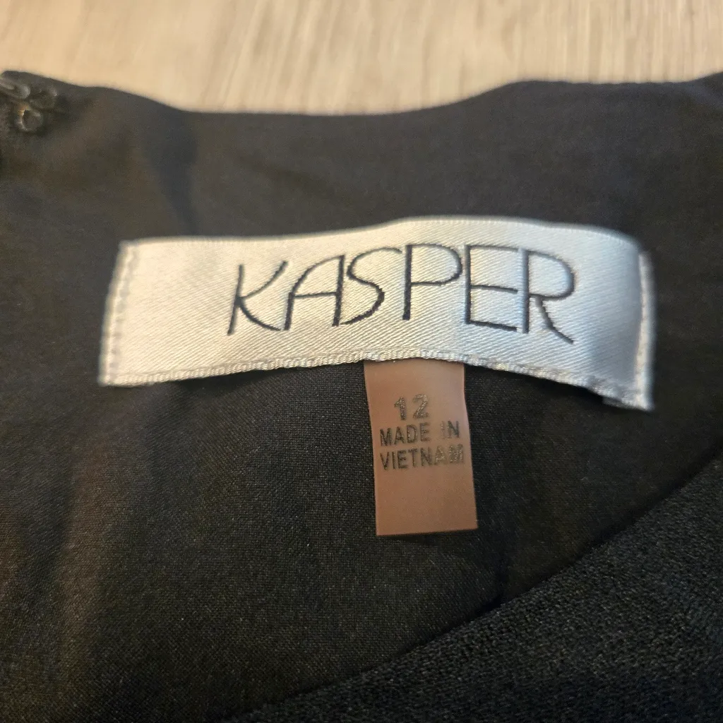 Kasper Black Sleeveless Knee Length Dress Womens Sz 12 - Image 3