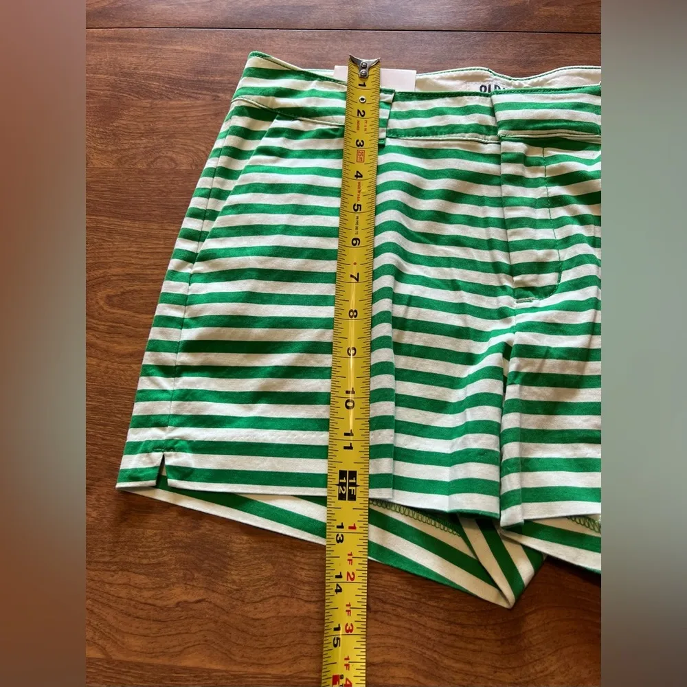 Old Navy Green White Striped Shorts Horizontal Stripes Summer Women’s NWT Size 4 - Image 12