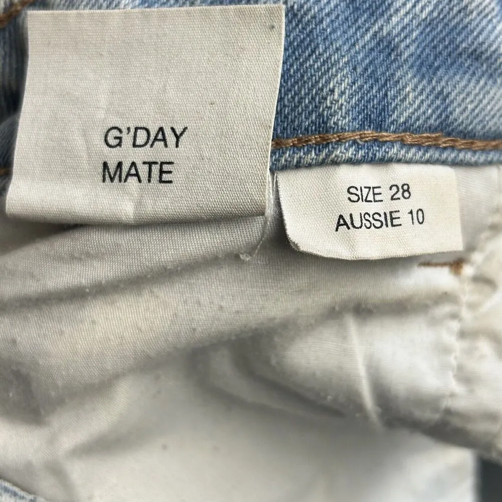 Rolla's Jean Shorts Women's 28 High Rise Slim Short Duster Denim Blue High Rise - Image 6