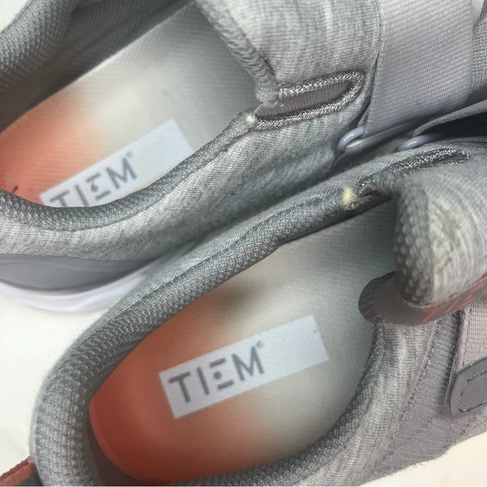 TIEM Slipstream Grey Cycling Shoes Slip On Breathable Mesh Womens Size 11.5 Gray - Image 7