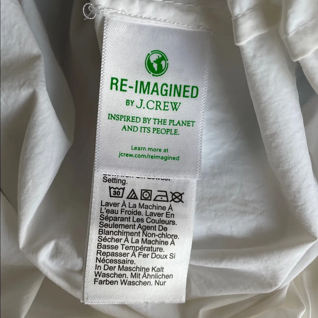 J. Crew Smocked Beach Short White Lightweight Polyamide - Image 6