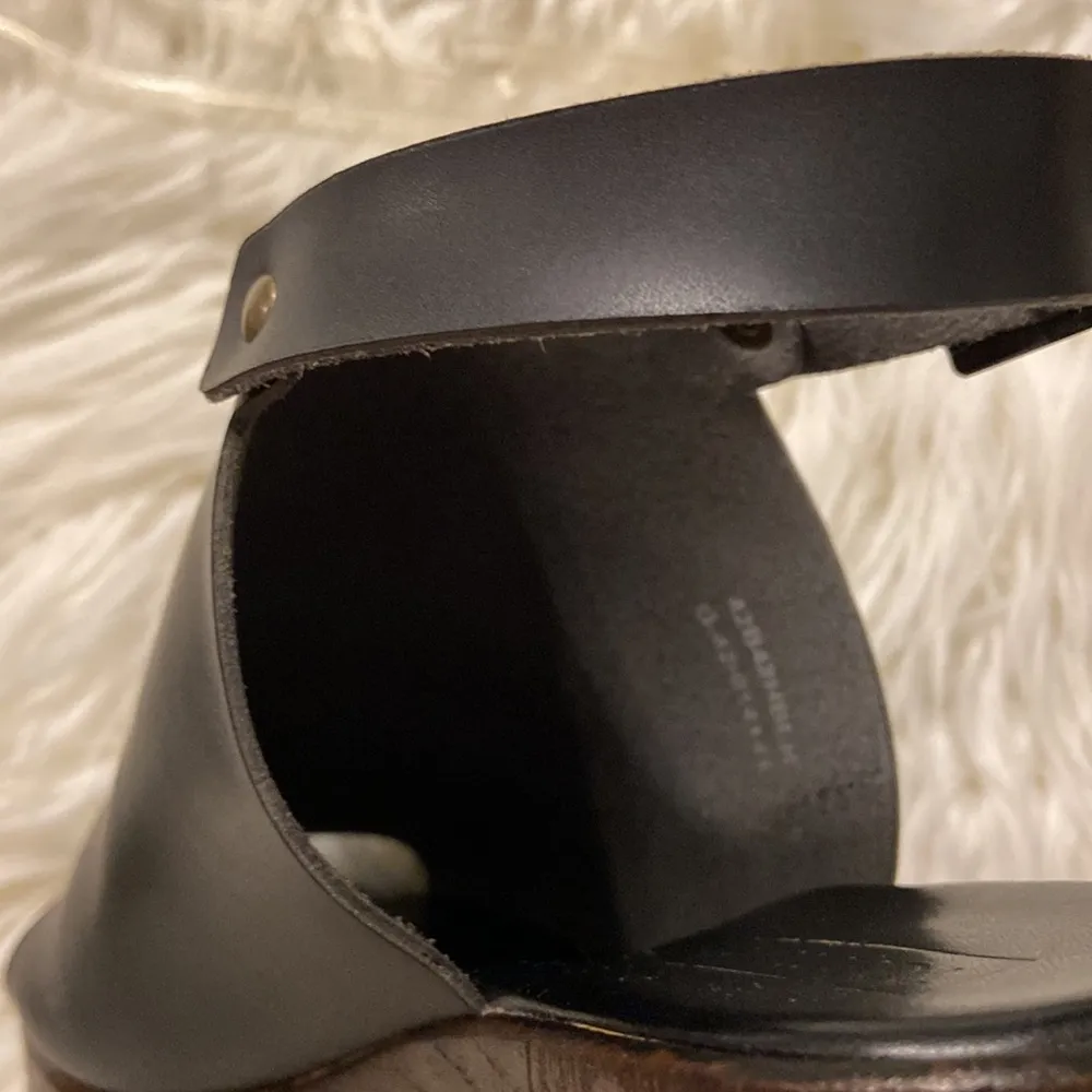 TOPSHOP shoes sandals black in excellent condition made in Italy real leather - Image 13