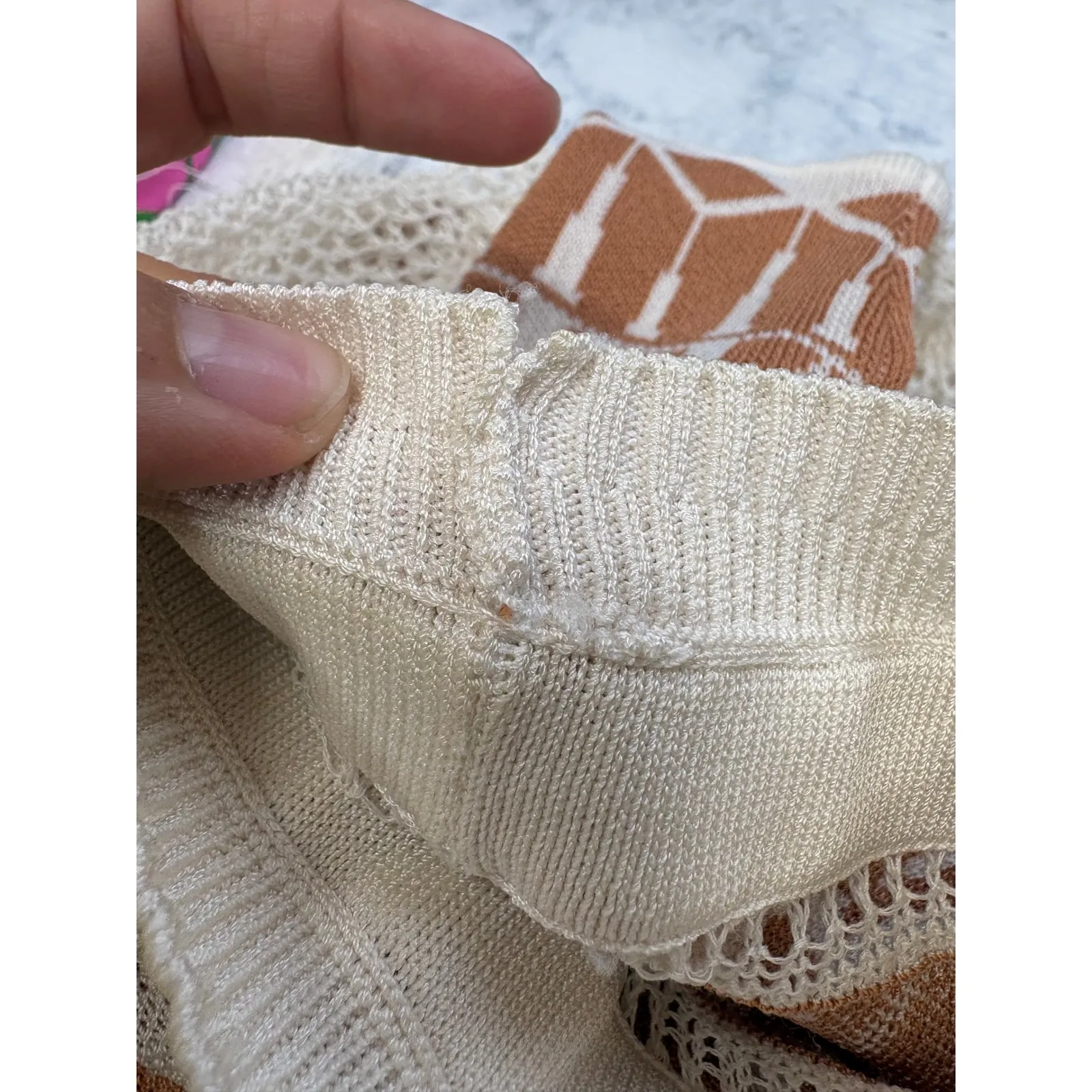 Ronny Kobo Women's Adina Mini Dress Geometric Pattern Tassel Bell Sleeve Boho S Brown - Image 10