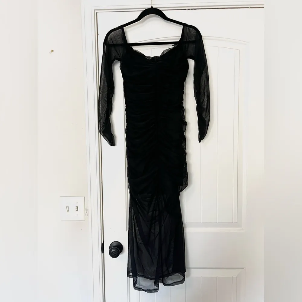 NWT Endless Rose Mesh Off the Shoulder Dress in Black - Image 6