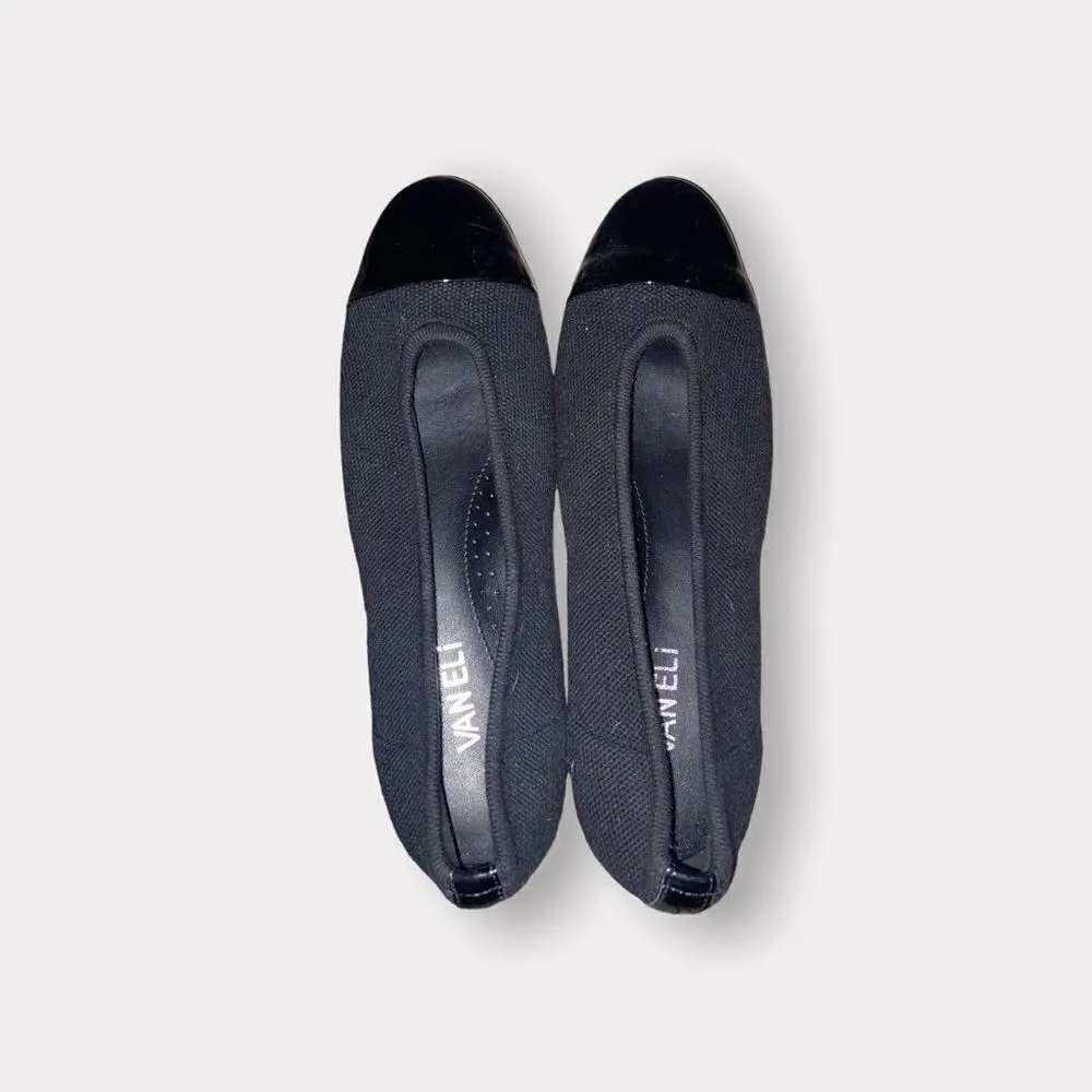 Van Eli Black Fabric Flat Shoes Size 7 1/2 N - Image 2