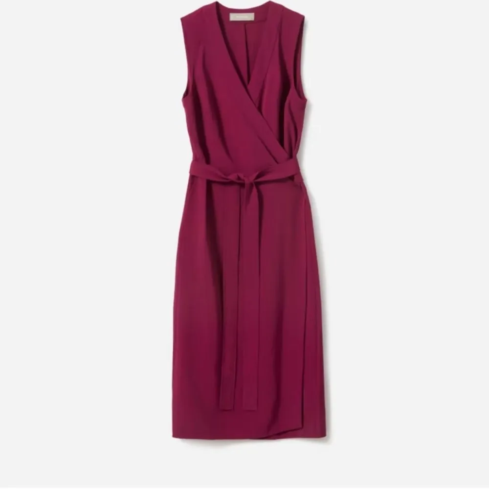 EVERLANE The Japanese GoWeave Sleeveless Wrap Dress Purple 8 - Image 6