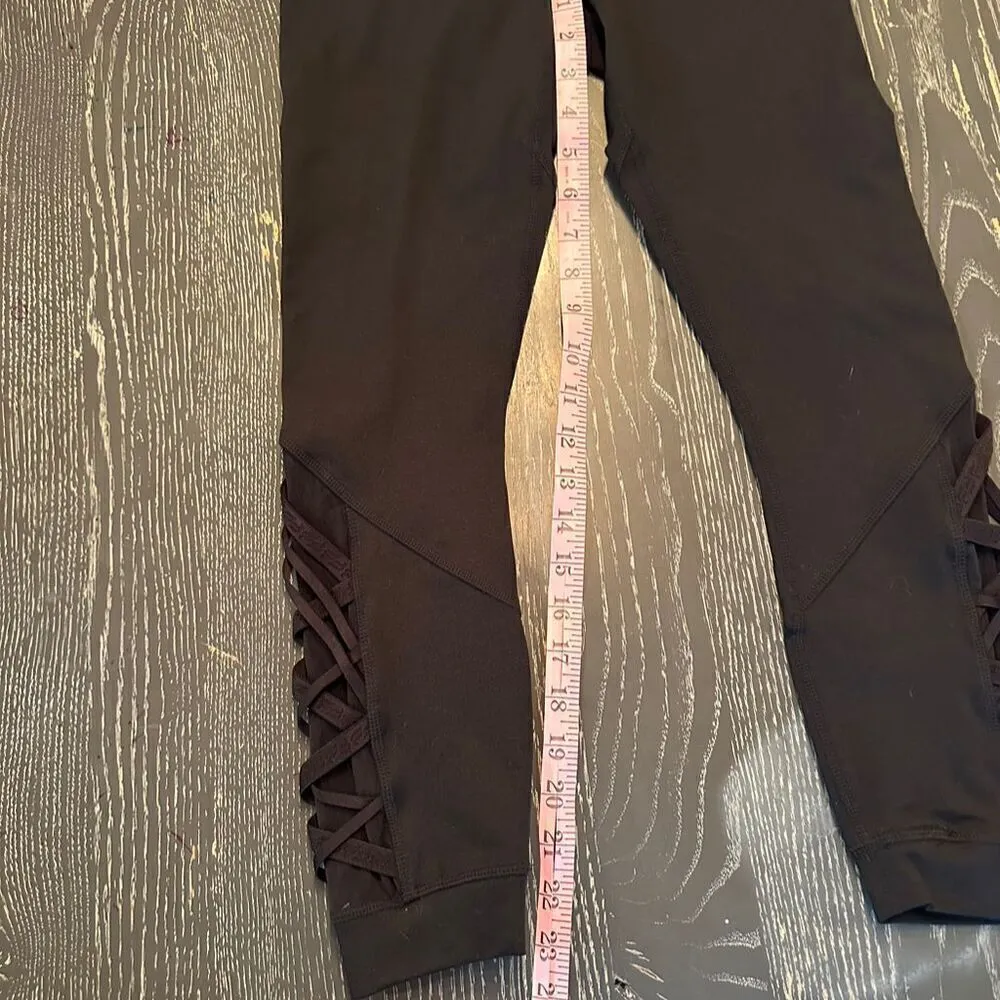 Fabletics Dynamic High-Waist Lattice Leggings Black S Gym Yoga Moisture-Wicking - Image 8