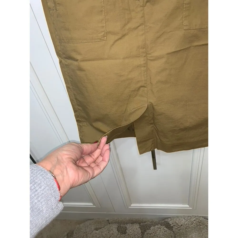 Banana Republic Women's Beige Pencil Skirt Size 0 Knee Length Pockets - Image 2