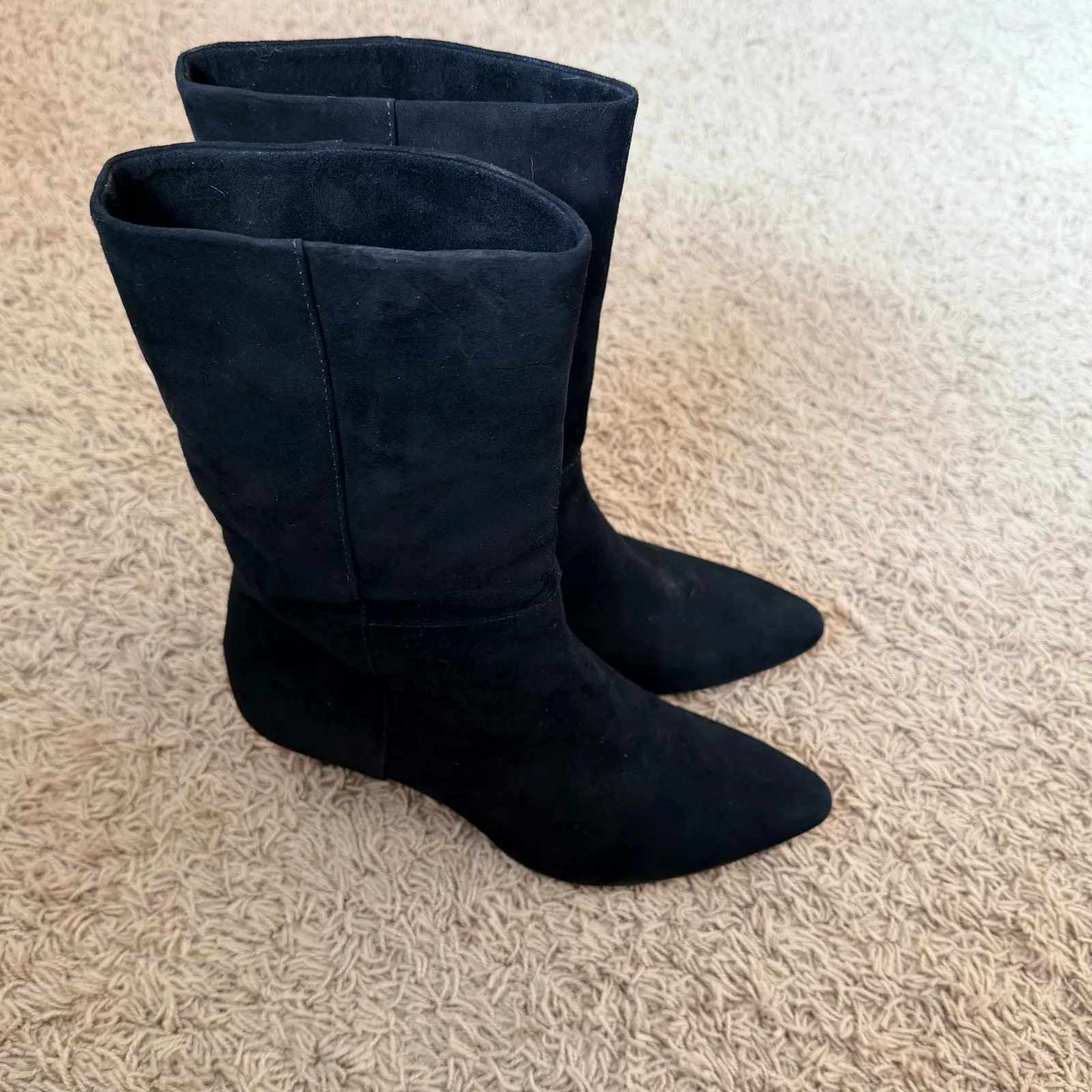 Vince Camuto Black Mid-Calf Heeled Boots Size 9.5 - Image 4