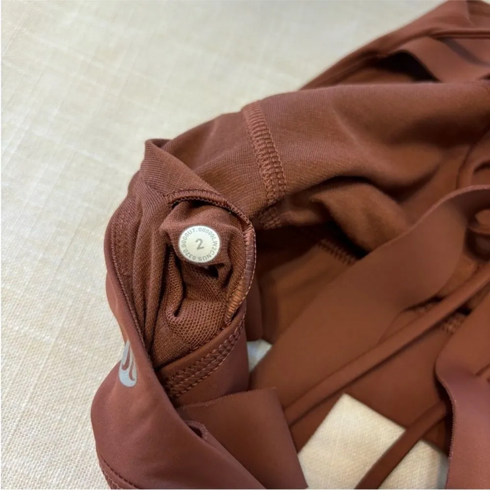 Lululemon  Size 2 W2CNUS Strong at Heart Bra Medium Support Ancient Copper - Image 10