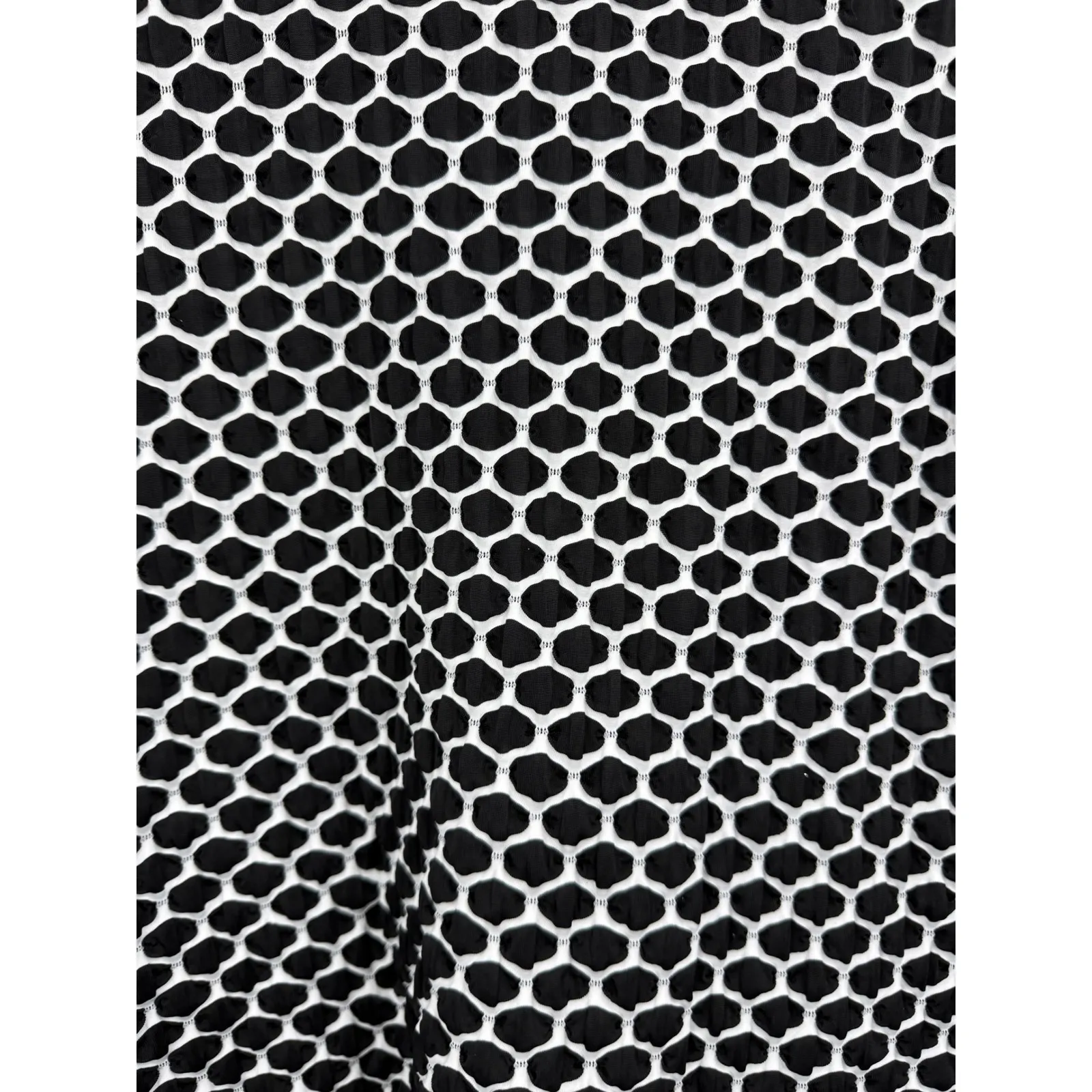 Joseph Ribkoff Sweater Black White Geometric Mesh Long Sleeve Cardigan - Image 7