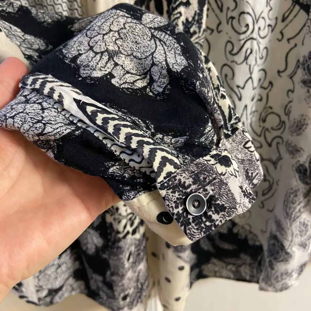 Maeve  Linden patchwork batwing pop over blouse Large - Image 9