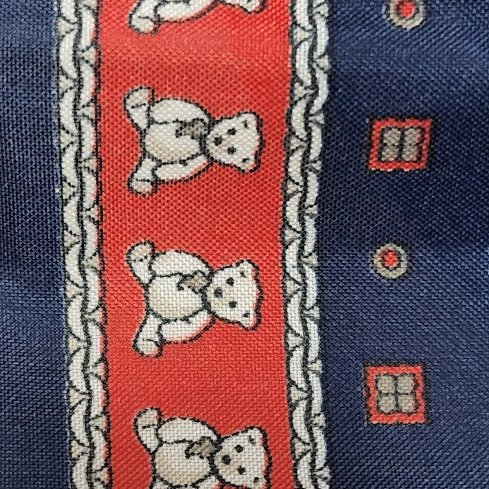 Vintage Navy Teddy Bear Large Square Scarf - Image 48