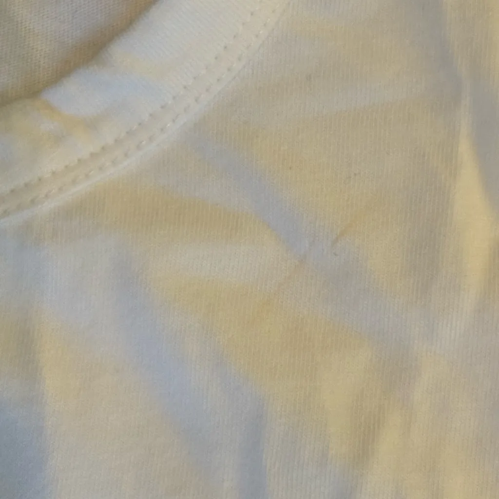 NWT Madewell Cotton Perfect Crewneck White TShirt Sz XXS Faint Make Up - Image 7