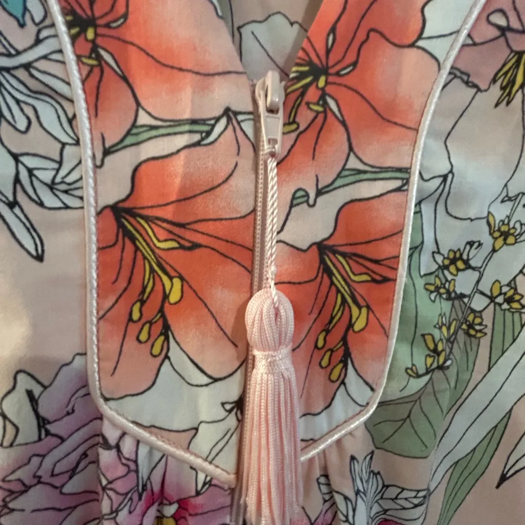 Miss Elaine Floral Robe Pink Size M Size M - Image 7