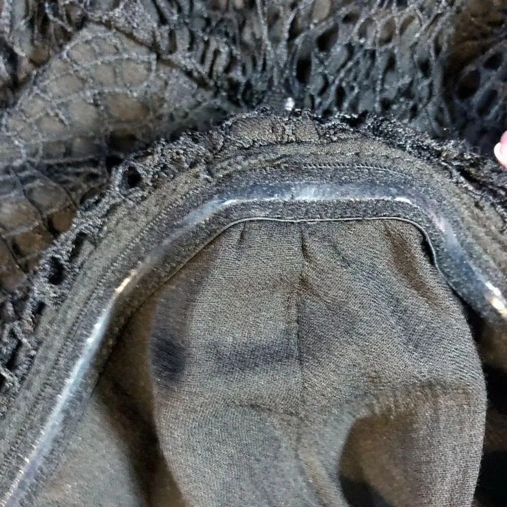 NWT Porridge Anthropologie Black Lace Strapless Tube Top Size Small - Image 9