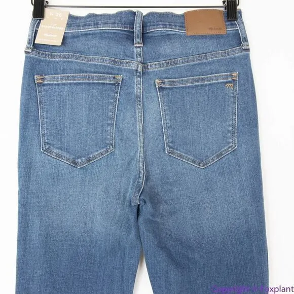 NEW‎ Madewell 10" High-Rise Roadtripper Supersoft Jeans in Playford Wash, 26 - Image 8