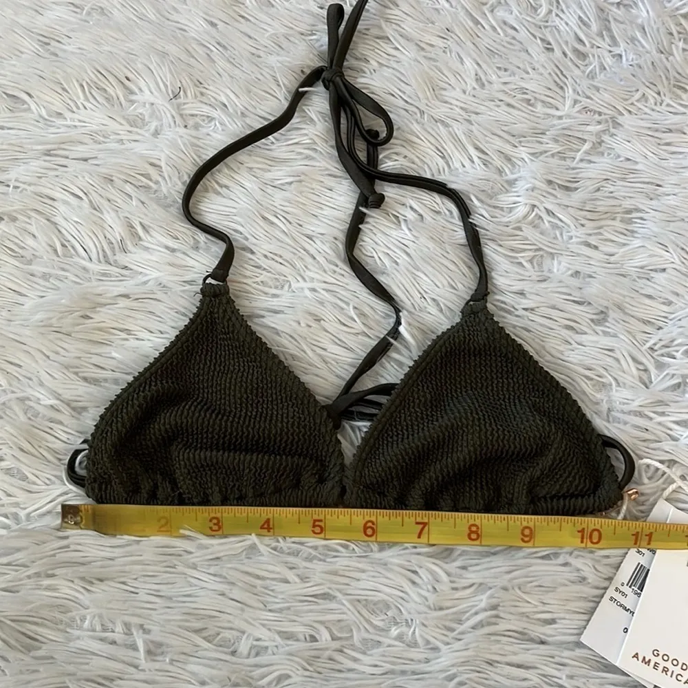 New GOOD AMERICAN Women’s Always Fit Tiny Ties Bikini Top Stormy001 size XXS - Image 5
