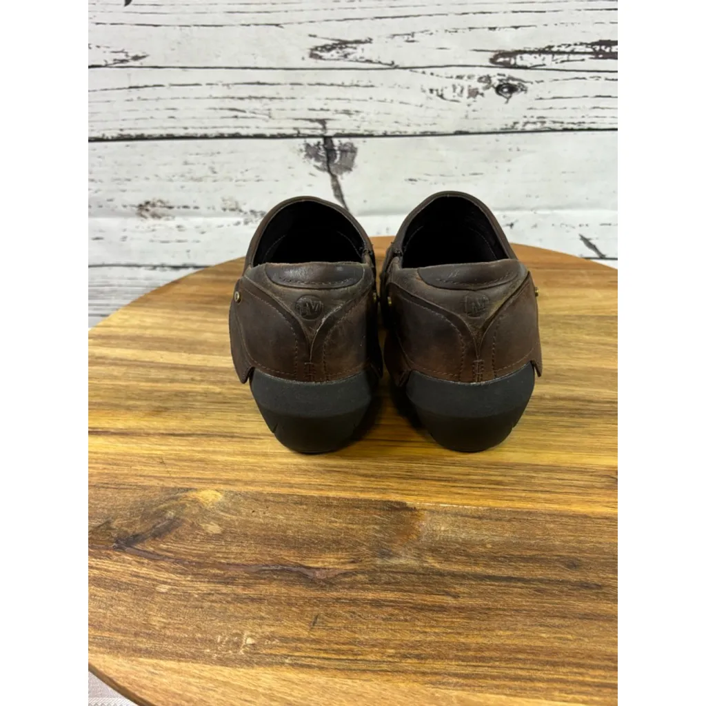 Women's Merrell Brown Leather Mules & Clogs Size 6.5 - Image 3