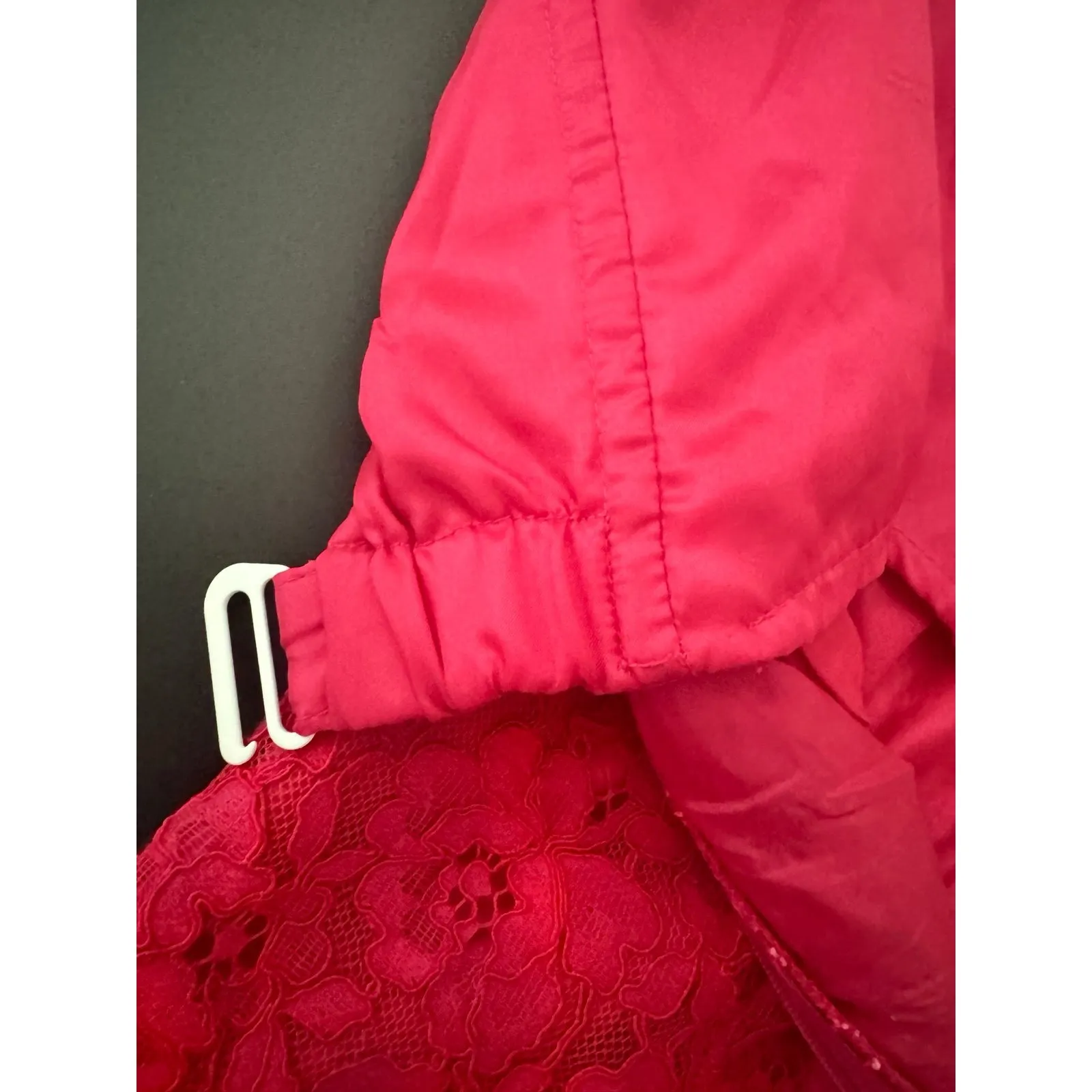 shoshanna dress, size 2,‎ lace dress, magenta, pink, wedding attire, event dress - Image 4