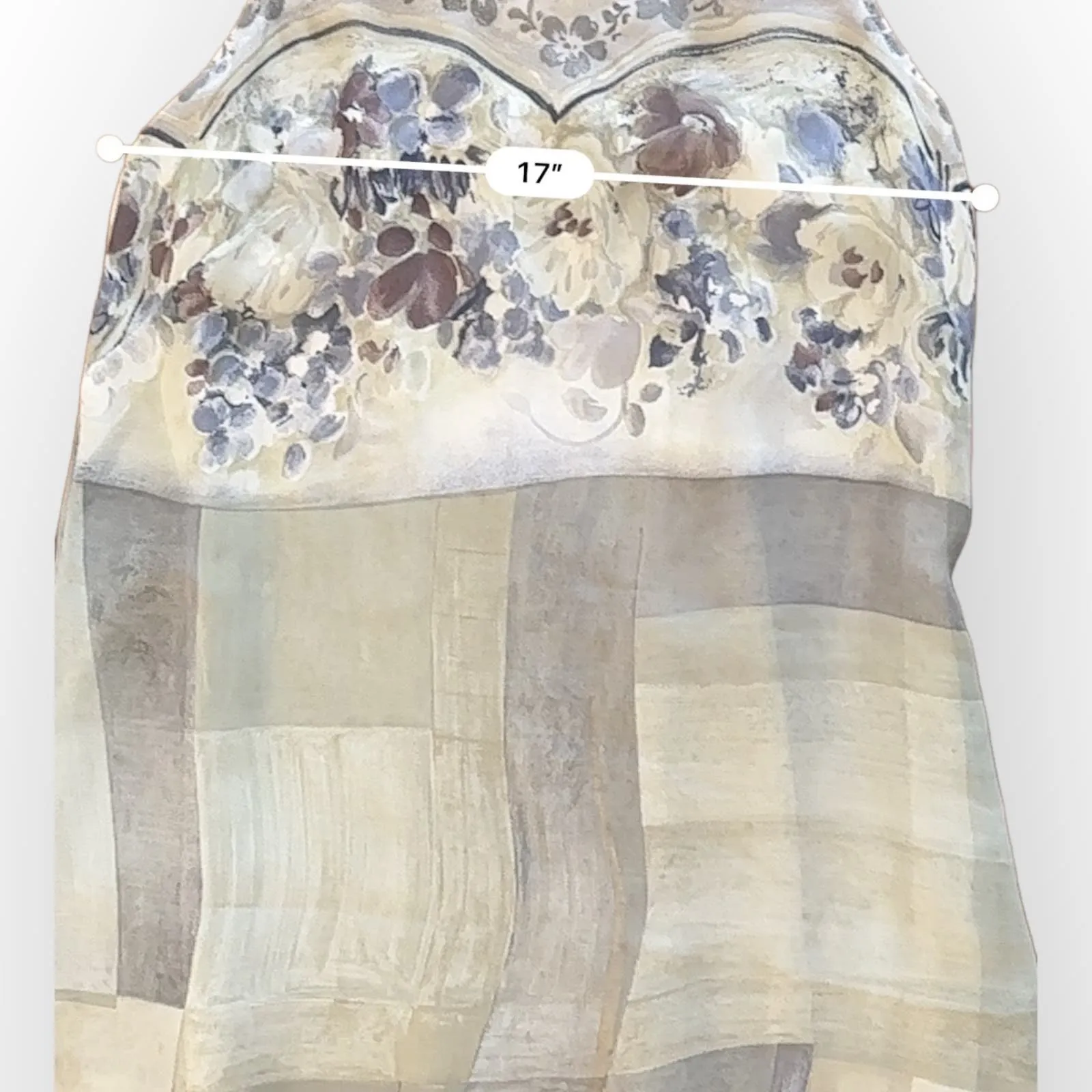 Bonnie Strauss‎ Vintage Chiffon lined Blue Green Floral Maxi Sundress Size 8 - Image 5