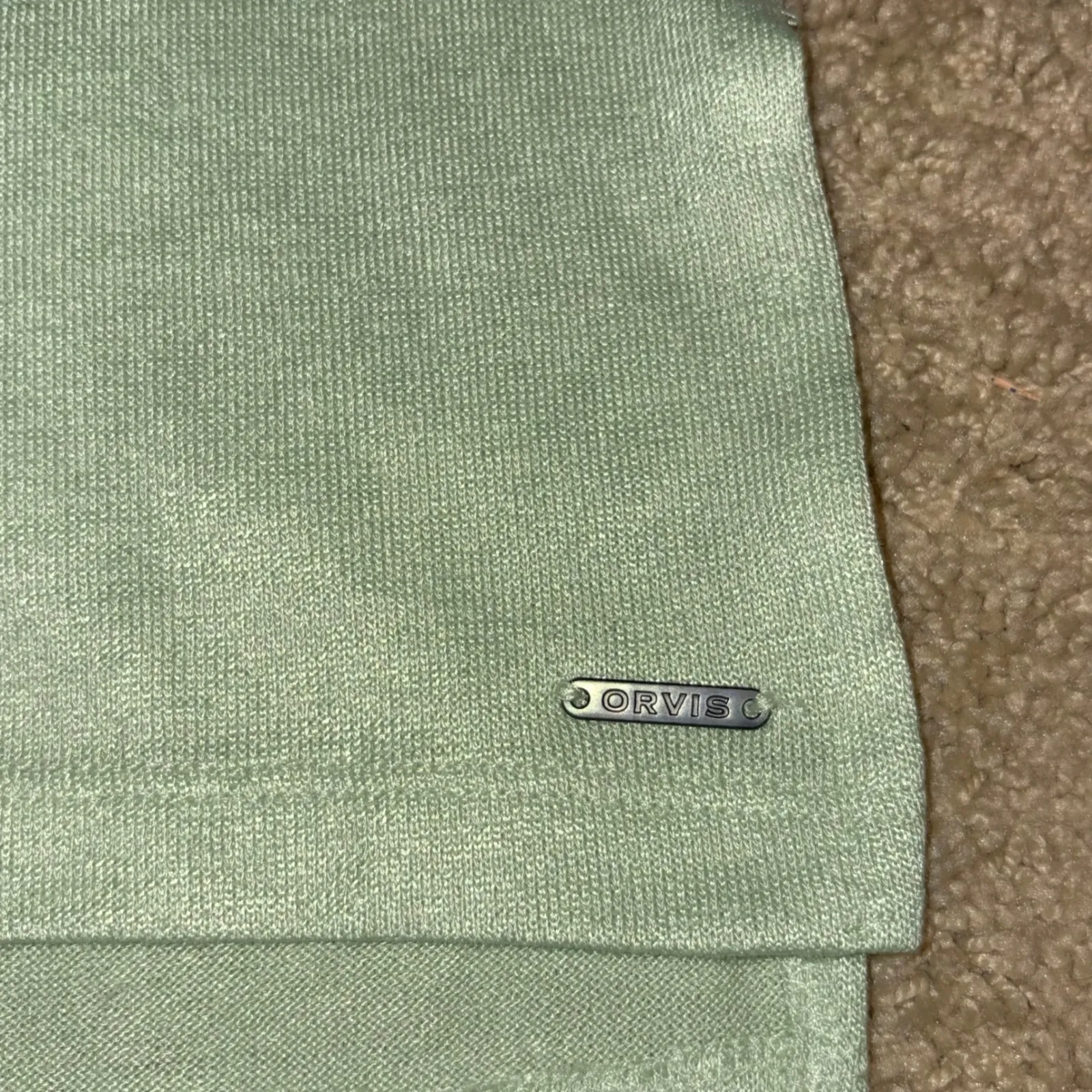 Orvis Classic Collection V-Neck‎ Cap Sleeve Top Lightweight Tee Shirt green L - Image 2