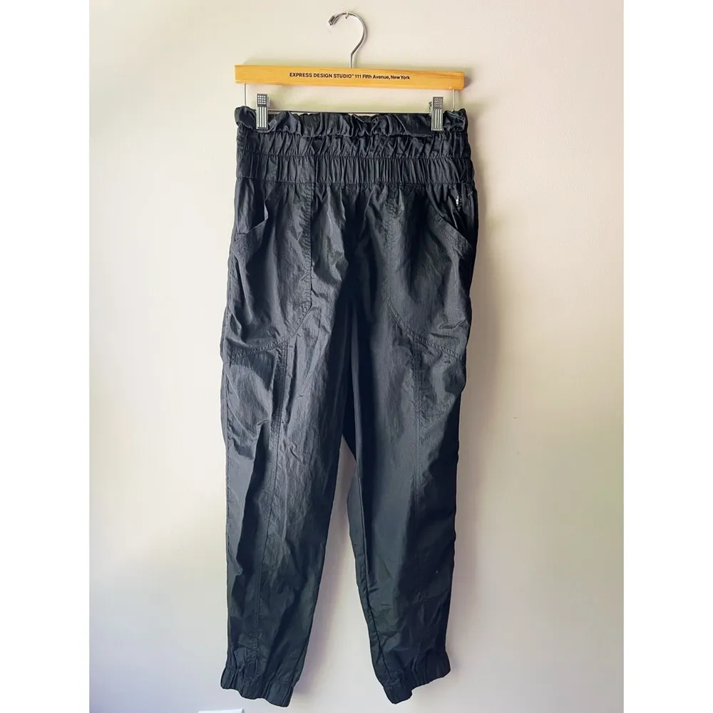 Free People Movement The Way Home Jogger Pants Black Nylon High Waisted Small - Image 3