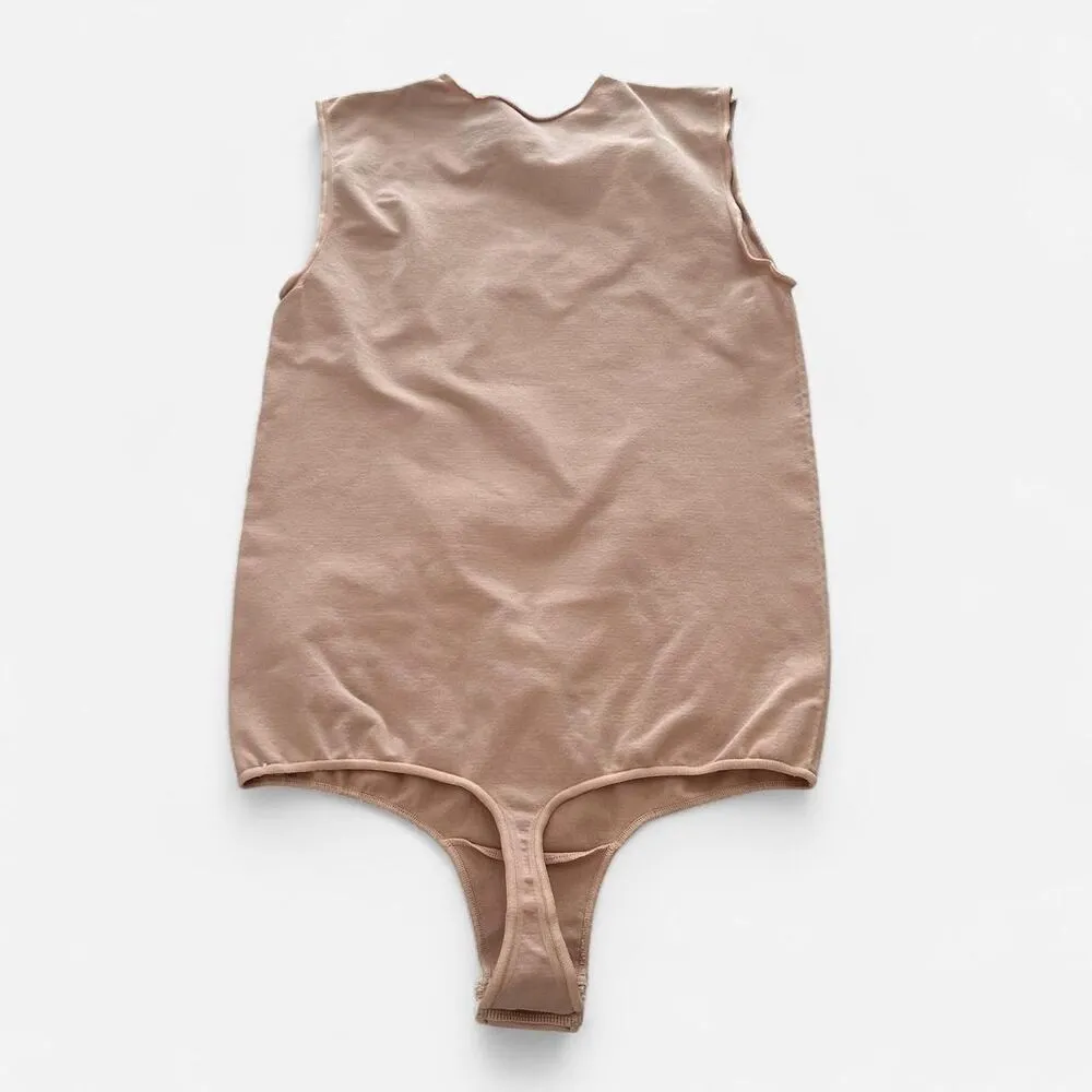 Skims Nude High Neck Shapewear Bodysuit S/M | Kim K Minimalist Essential - Image 3