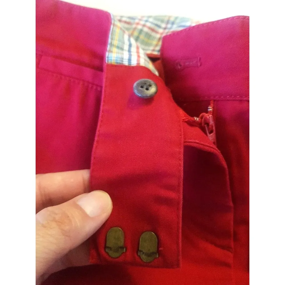 J Crew Womens Skirt Red Size 4 Mini Stretch Button Cotton Spandex Casual Pockets - Image 8